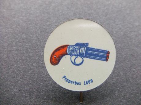Pepper-box 1869 revolver,vuurwapen , speldje